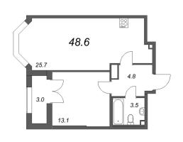 1 ккв № 136 Корп.: 4 Уч. 1 , Секция 1  в ЖК Цивилизация на неве