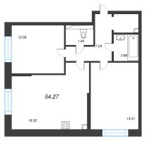 3 ккв (Евро) № 285 Корп.: 5 , Секция 4  в ЖК Цивилизация на неве