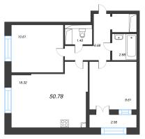 3 ккв (Евро) № 323 Корп.: 5 , Секция 4  в ЖК Цивилизация на неве