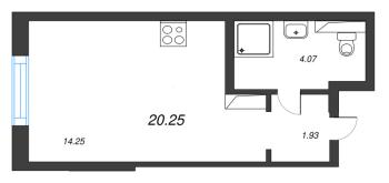 Студия № 227 Корп.: 5 , Секция 3  в ЖК Цивилизация на неве