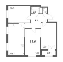 4 ккв (Евро) № 1144 Корп.: 4 , Секция 11  в ЖК Цивилизация на неве