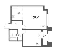 1 ккв № 595 Корп.: 4 Уч. 1 , Секция 6  в ЖК Цивилизация на неве