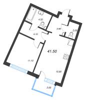 2 ккв (Евро) № 94 Дом: 38 Корп.: 1 , Секция 4  в ЖК Цвет Зеленогорска