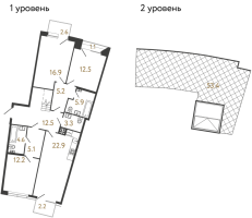 4 ккв (Евро) № 49 Дом: 38 Корп.: 1 , Секция 2  в ЖК Цвет Зеленогорска