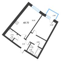 2 ккв (Евро) № 81 Дом: 38 Корп.: 1 , Секция 4  в ЖК Цвет Зеленогорска