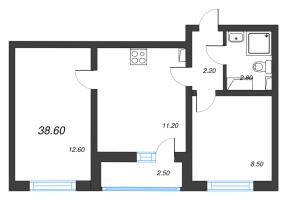 2 ккв № 471 Дом: 353.1 Корп.: 29.7 , Секция 3  в ЖК Цветной город