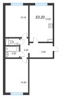 3 ккв (Евро) № 11 Корп.: 29.5 , Секция 1  в ЖК Цветной город