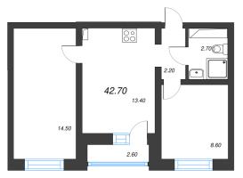 2 ккв № 640 Дом: 347.1 Корп.: 29.9 , Секция 3  в ЖК Цветной город