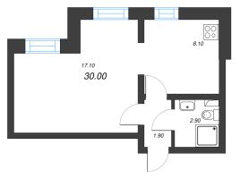 1 ккв № 359 Дом: 347.1 Корп.: 29.9 , Секция 3  в ЖК Цветной город