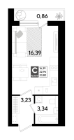 Студия № 189 Корп.: 5 , Секция 2  в ЖК DOGMA ЮККИ