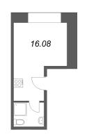 Студия № 301 Корп.: 1 , Секция 1  в ЖК Димитрова, 4