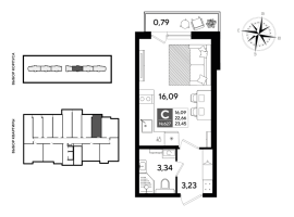 Студия № 627 Корп.: 5 , Секция 5  в ЖК Догма Юкки
