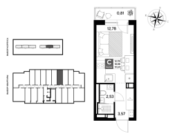 Студия № 262 Корп.: 4 , Секция 2  в ЖК Догма Юкки