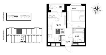 1 ккв № 346 Корп.: 2 , Секция 3  в ЖК Догма Юкки