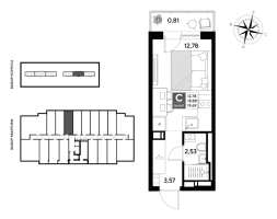 Студия № 169 Корп.: 4 , Секция 2  в ЖК Догма Юкки