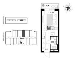 Студия № 189 Корп.: 4 , Секция 2  в ЖК Догма Юкки