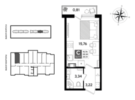 Студия № 777 Корп.: 5 , Секция 6  в ЖК Догма Юкки