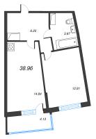 2 ккв (Евро) № 502 Корп.: 1 , Секция 5  в ЖК Дом Левитан