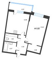 1 ккв № 1505 Корп.: 1 , Секция 12  в ЖК Дом Левитан