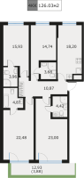 5 ккв (Евро) № 323 Корп.: 1 , Секция 10  в ЖК Дом Регенбоген