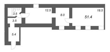 1 ккв № 7 Корп.: 1.1-4 , Секция 4  в ЖК Дом купца Злобина