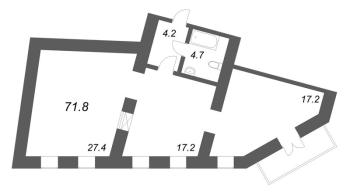3 ккв (Евро) № 19.2 Корп.: 1.1-4 , Секция 2  в ЖК Дом купца Злобина