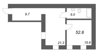 2 ккв (Евро) № 18.2 Корп.: 1.5-7 , Секция 7  в ЖК Дом купца Злобина