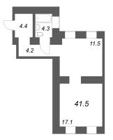 1 ккв № 20.1 Корп.: 1.5-7 , Секция 6  в ЖК Дом купца Злобина