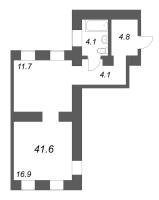 1 ккв № 29/1 Корп.: 1 , Секция 5  в ЖК Дом купца Злобина