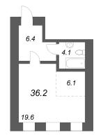 Студия № 23.2 Корп.: 1.5-7 , Секция 6  в ЖК Дом купца Злобина