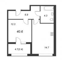 1 ккв № 165 Дом: 28 Корп.: 1 , Секция 3  в ЖК Domino