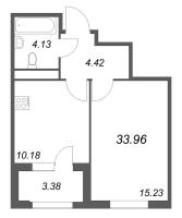 1 ккв № 220 Корп.: 2.2 , Секция 9  в ЖК Дубровский