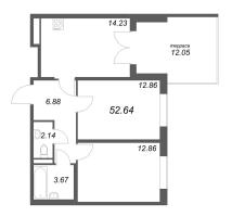 2 ккв № 22 Корп.: 2.4 , Секция 2  в ЖК Дубровский