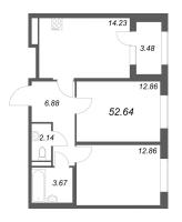 2 ккв № 178 Корп.: 2.4 , Секция 8  в ЖК Дубровский