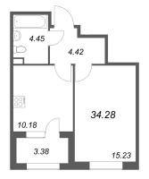 1 ккв № 164 Корп.: 2.1 , Секция 7  в ЖК Дубровский