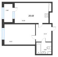 2 ккв (Евро) № 33 Корп.: 2.3 , Секция 2  в ЖК Дубровский
