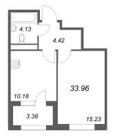 1 ккв № 178 Корп.: 2.1 , Секция 7  в ЖК Дубровский