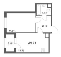 2 ккв (Евро) № 53 Корп.: 2.4 , Секция 3  в ЖК Дубровский