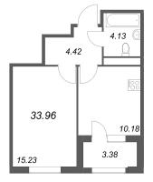 1 ккв № 10 Корп.: 2.2 , Секция 1  в ЖК Дубровский