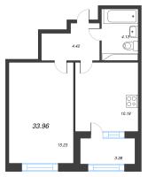 1 ккв № 10 Корп.: 2.3 , Секция 1  в ЖК Дубровский