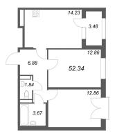 2 ккв № 185 Корп.: 2.4 , Секция 8  в ЖК Дубровский