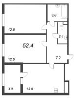 2 ккв № 148 Корп.: 1.1 , Секция 7  в ЖК Дубровский