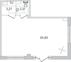 К. пом № Н.181241 Корп.: 2.2 , Секция 7  в ЖК Дубровский