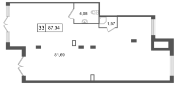 К. пом № НП33 Корп.: 4.1 , Секция 13  в ЖК Дворцовый фасад