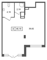 К. пом № НП3 Корп.: 4.3 , Секция 1  в ЖК Дворцовый фасад