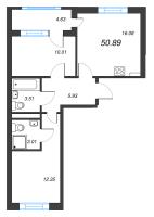 3 ккв (Евро) № 185 Корп.: 4.2 , Секция 4  в ЖК Дворцовый фасад