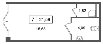 К. пом № НП7 Корп.: 4.1 , Секция 2  в ЖК Дворцовый фасад