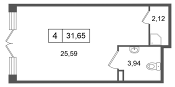 К. пом № НП4 Корп.: 4.1 , Секция 1  в ЖК Дворцовый фасад