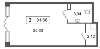 К. пом № НП3 Корп.: 4.1 , Секция 1  в ЖК Дворцовый фасад