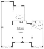 К. пом № НП6 Корп.: 4.3 , Секция 6  в ЖК Дворцовый фасад